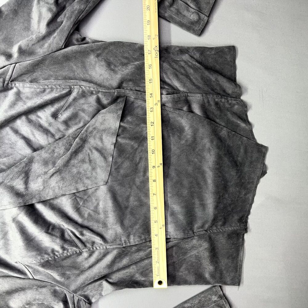 Kut from The Kloth Gray Long Sleeve Open Blazer Sz L Cardigan Whimsygoth - Picture 5 of 15